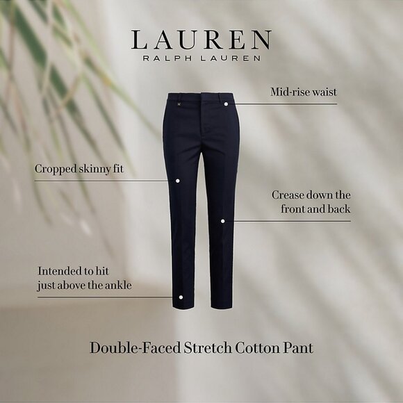 Lauren Ralph Lauren Stretch-Cotton-Blend Pant - Picture 4 of 6